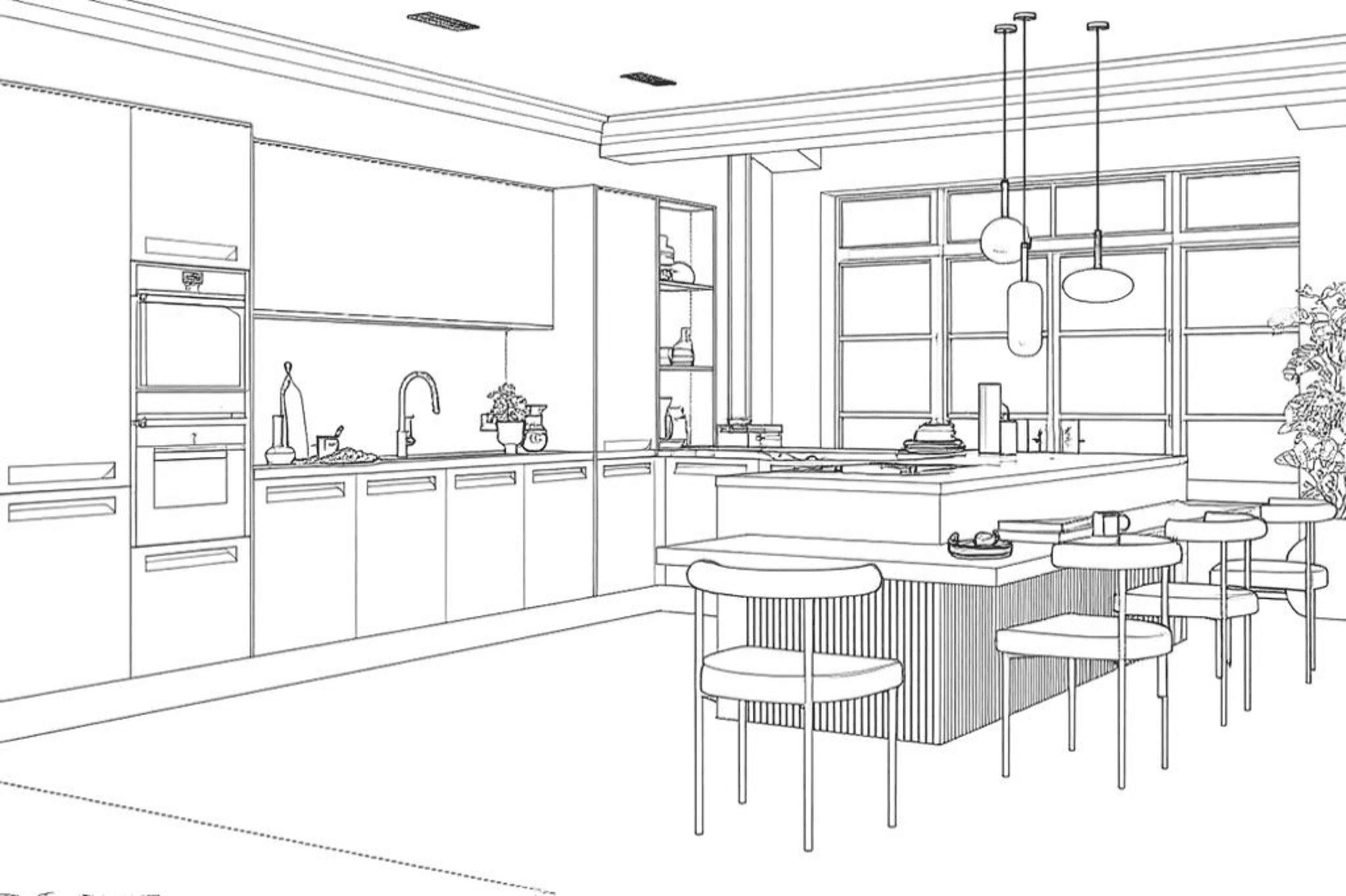 kitchen design drawing